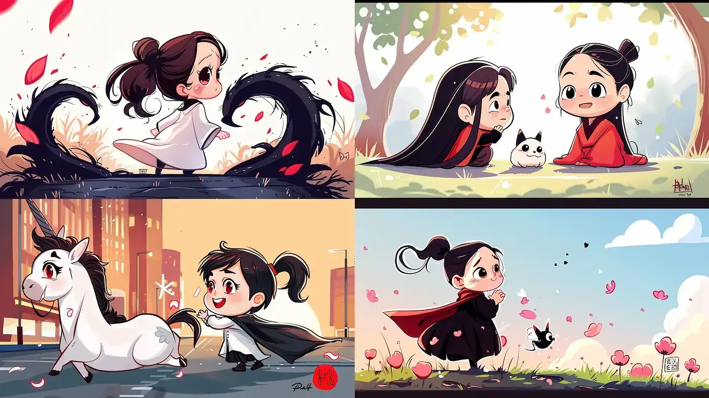 Charming and Whimsical Illustrations with a Playful Spirit - Midjourney sref style