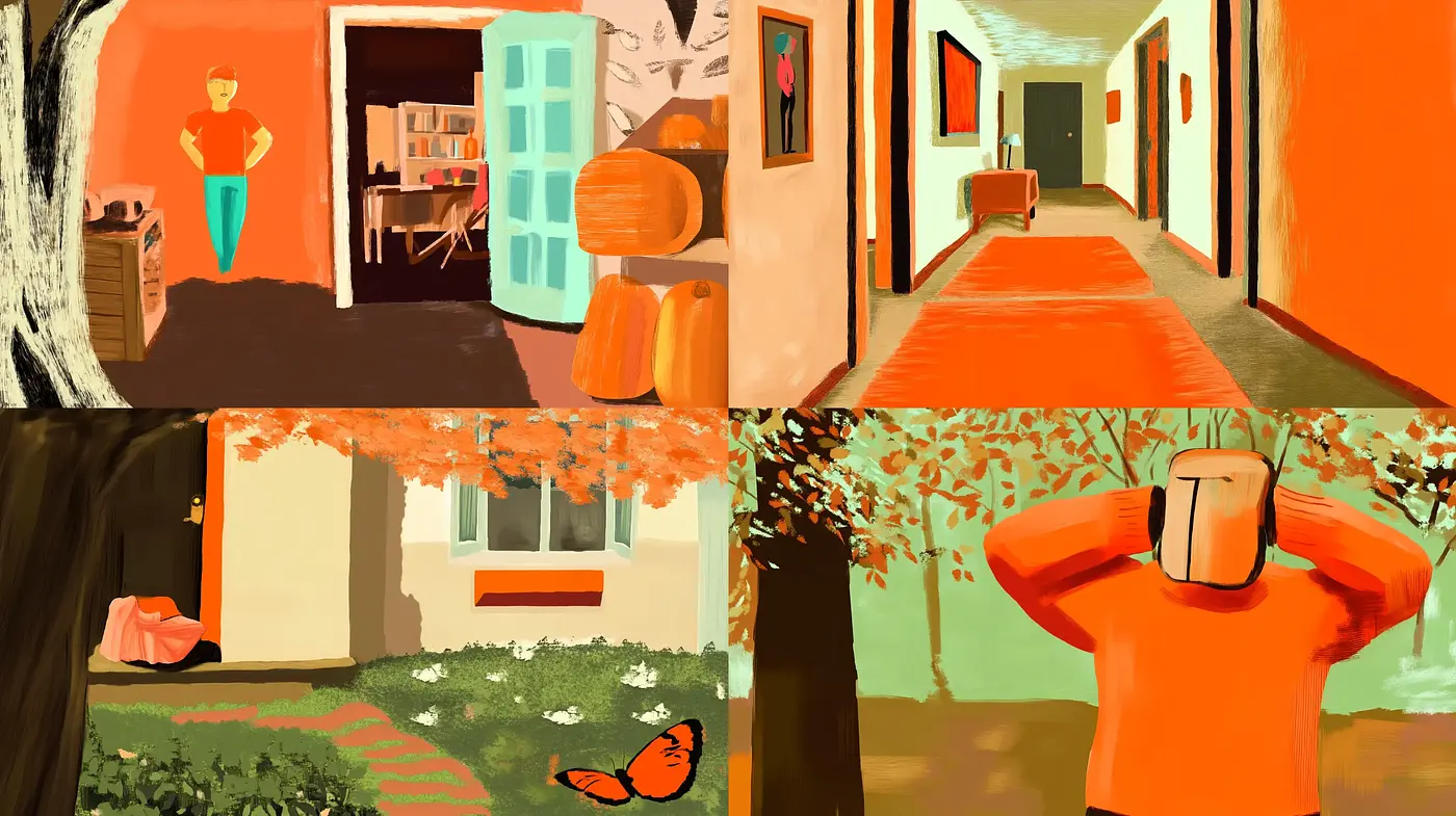 Warm Tonal Expressions in Abstracted Reality - Midjourney sref style
