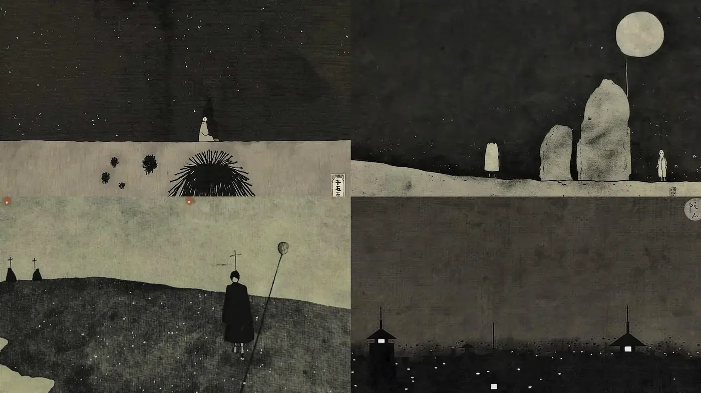 Ethereal and Minimalist Aesthetic with a Touch of Traditional Japanese Influence - Midjourney sref style