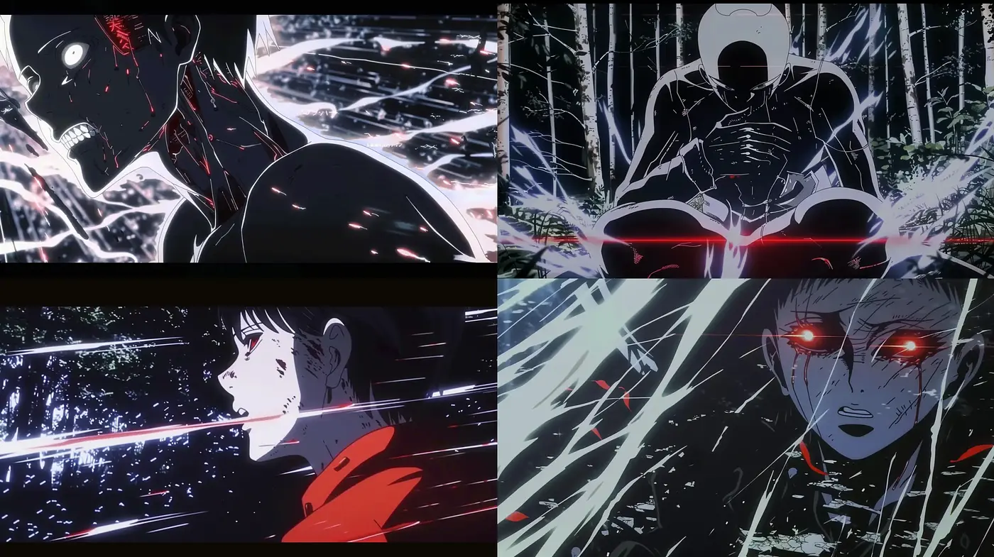 Dynamic Anime-Inspired Cyber-Noir Visuals - Midjourney sref style