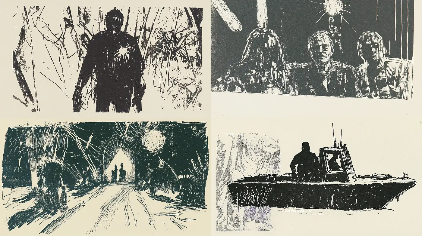 Expressionist Shadowplay and High-Contrast Noir - Midjourney sref style