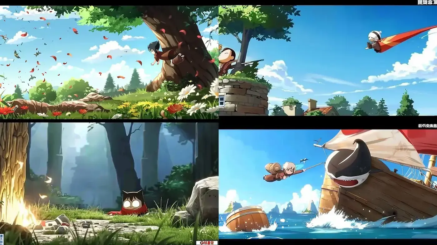Lush and Vivid Storybook Vistas with a Cinematic Flair - Midjourney sref style