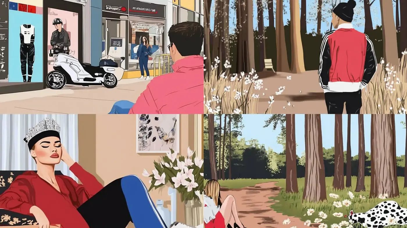 Contemporary Graphic Novel Articulation with Earthy Tones and a Touch of Vivid Color - Midjourney sref style