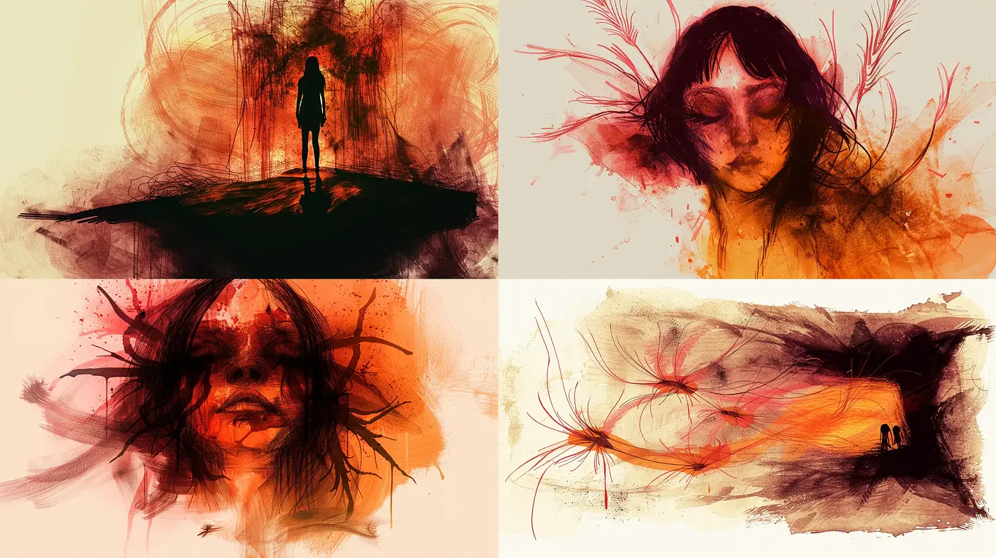 Ethereal Brushstrokes of Emotional Transience - Midjourney sref style