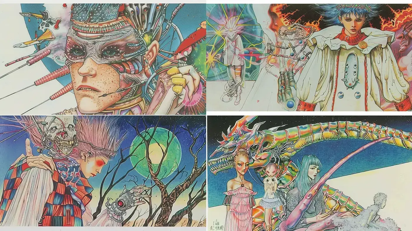 Futuristic Fusion of Fantasy and Surrealism with Intricate Details - Midjourney sref style