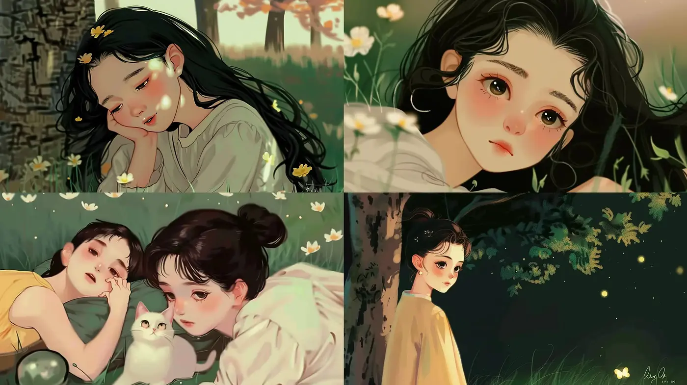 Ethereal Pastoral Serenity: A Homage to Tranquil Manga-Inspired Imagery - Midjourney sref style