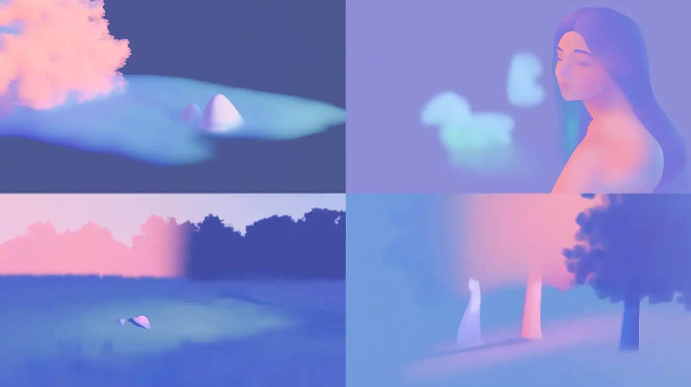 Twilight Haze Dreamscapes: A Unified Vision of Serene Surrealism - Midjourney sref style