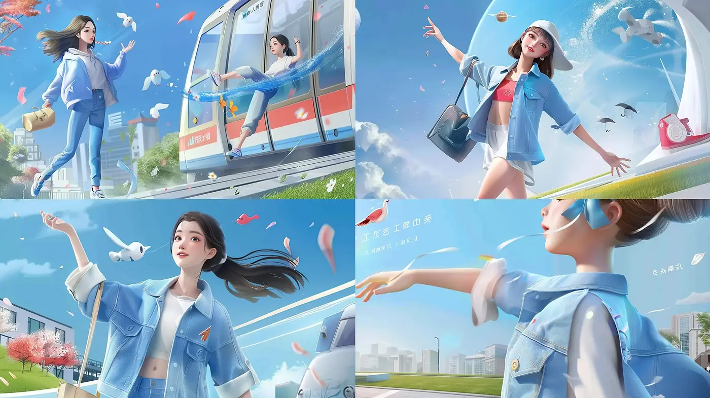 Ethereal Skies and Vibrant Dreams: Embracing the Serene Modernity - Midjourney sref style