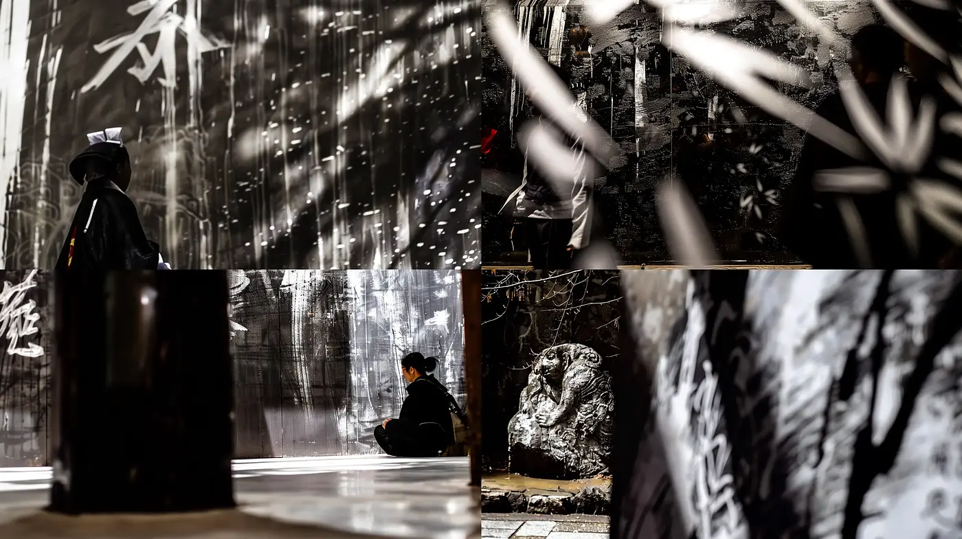 Monochromatic Elegance with Dynamic Brushwork and Noir Undertones - Midjourney sref style