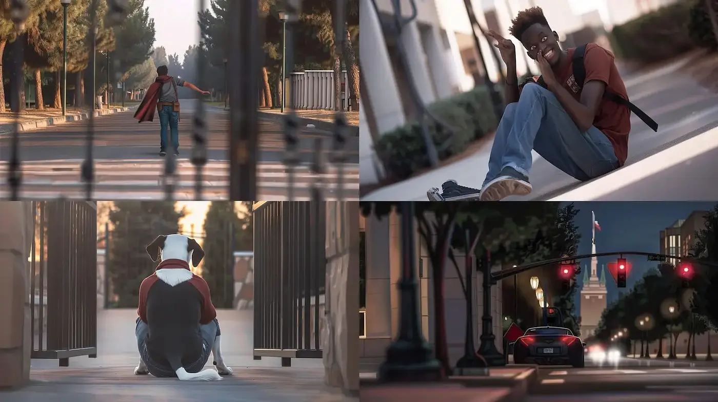 Modern urban surrealism with playful narratives - Midjourney sref style
