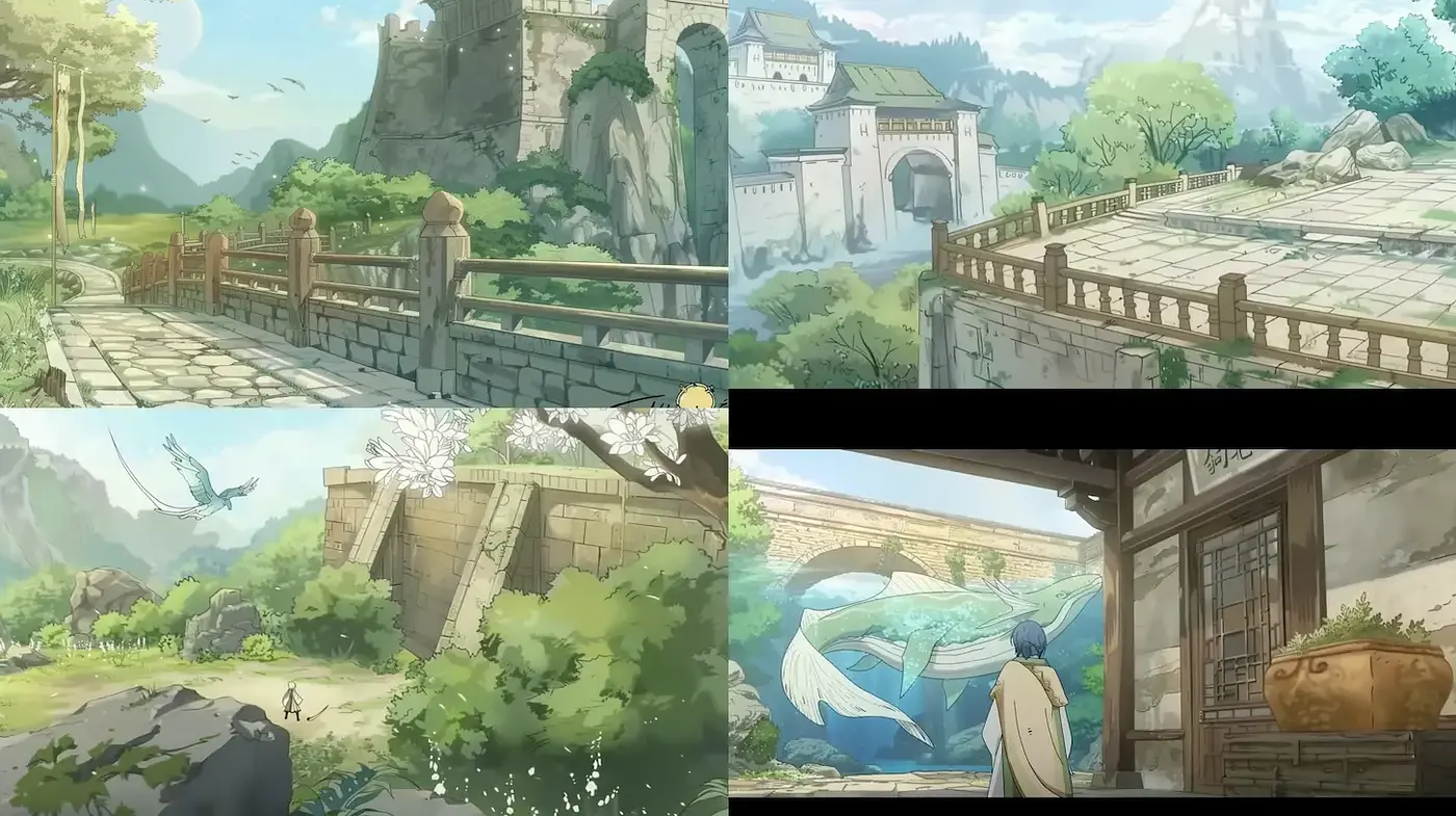 Serene landscapes with ethereal charm and intricate detail - Midjourney sref style