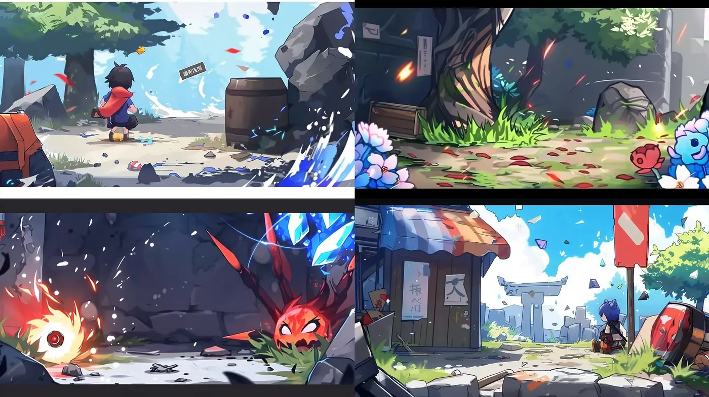 Energetic Brushwork and Vivid Palettes of Contemporary Digital Anime Artistry - Midjourney sref style