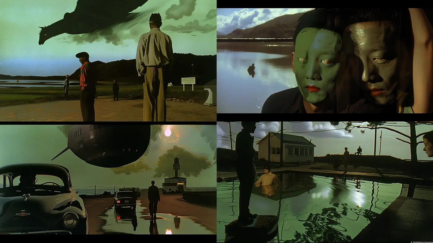 Ephemeral Twilights and Tenebrous Reflections - Midjourney sref style