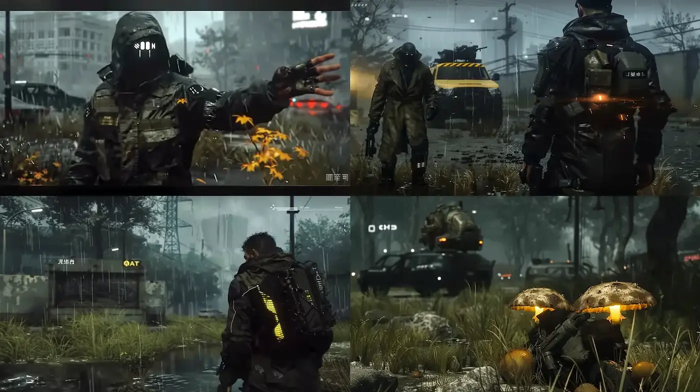 Post-apocalyptic urban survival aesthetic with a blend of cinematic realism - Midjourney sref style