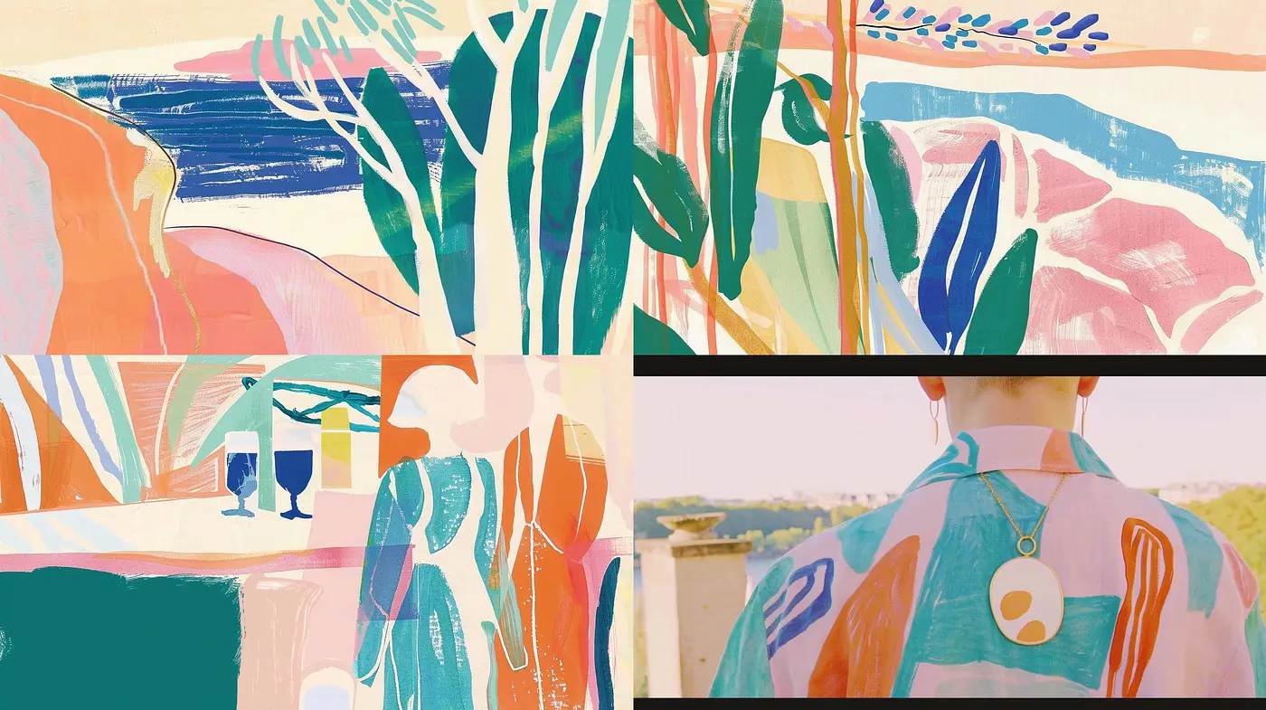 Whimsical Brushwork and Pastel Vision: An Abstract Journey through Stylized Tableaus - Midjourney sref style