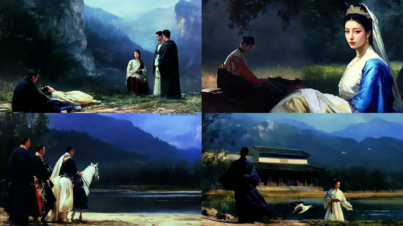 Ethereal Tranquility in a Timeless Asian Landscape - Midjourney sref style