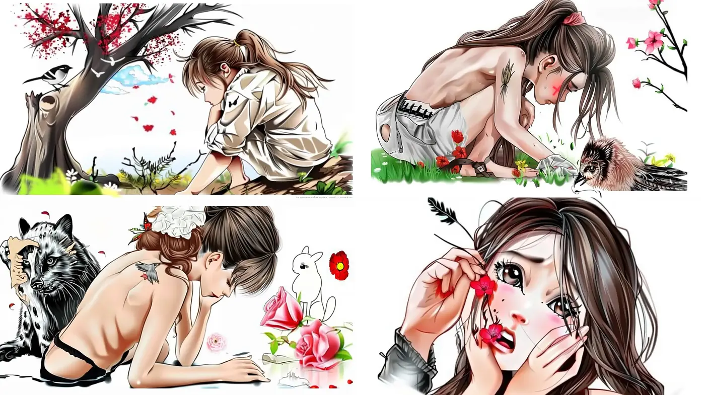Lively Manga-Inspired Naturalistic Imagery with Pastel Undertones - Midjourney sref style