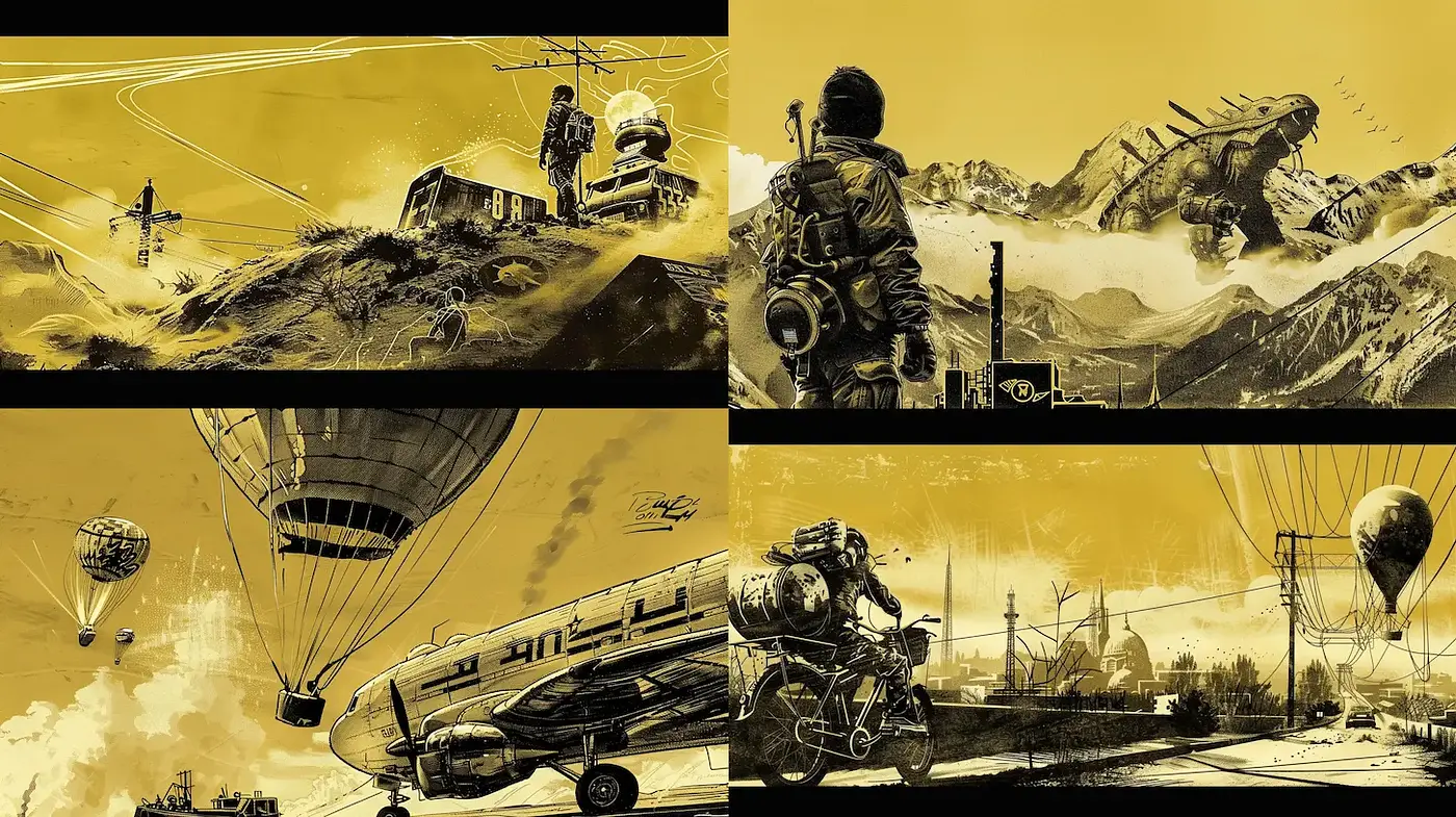 Futuristic Landscapes with a Retro Twist - Midjourney sref style