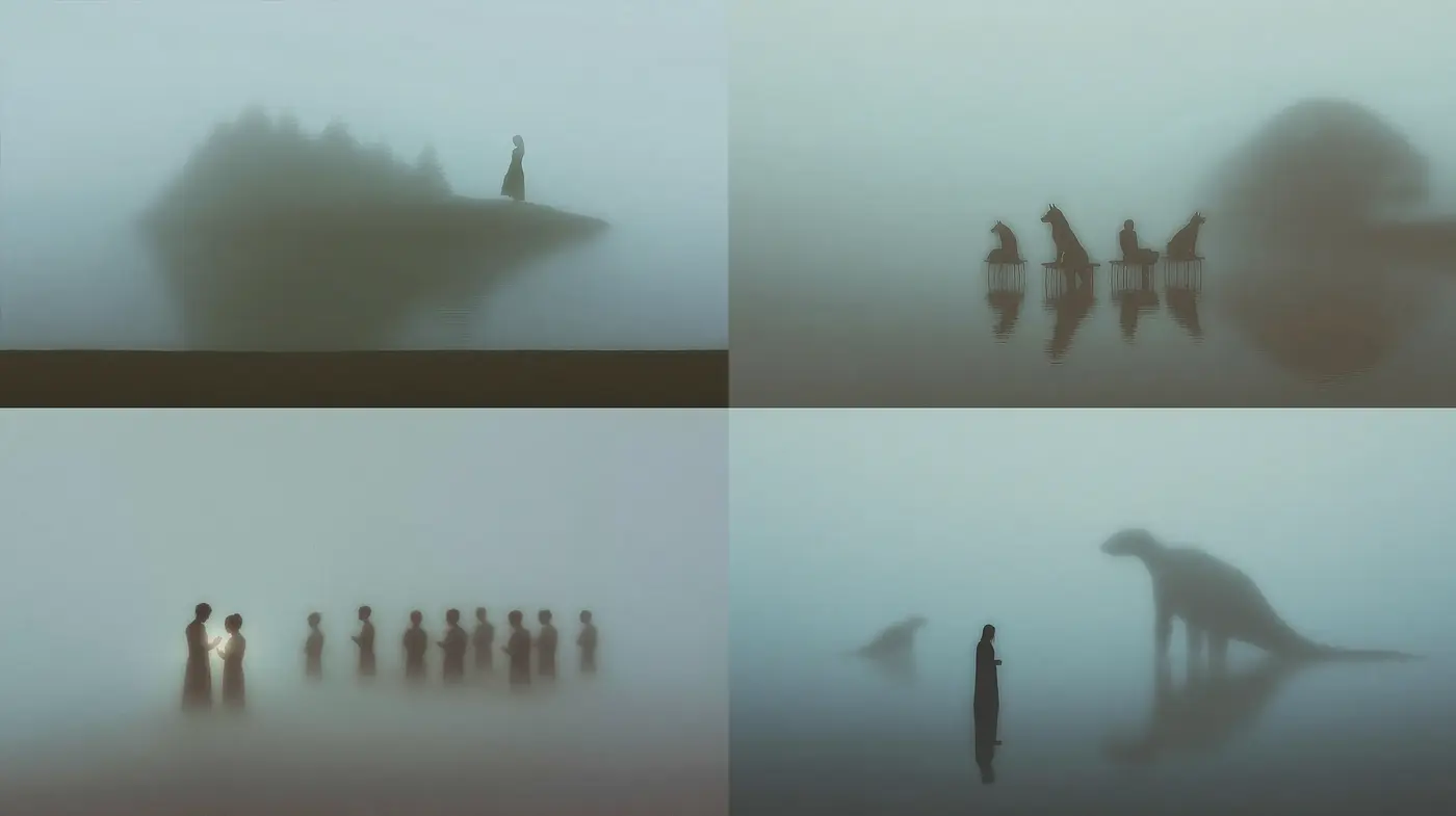 Ethereal and Surreal Landscapes with Dreamlike Elements - Midjourney sref style
