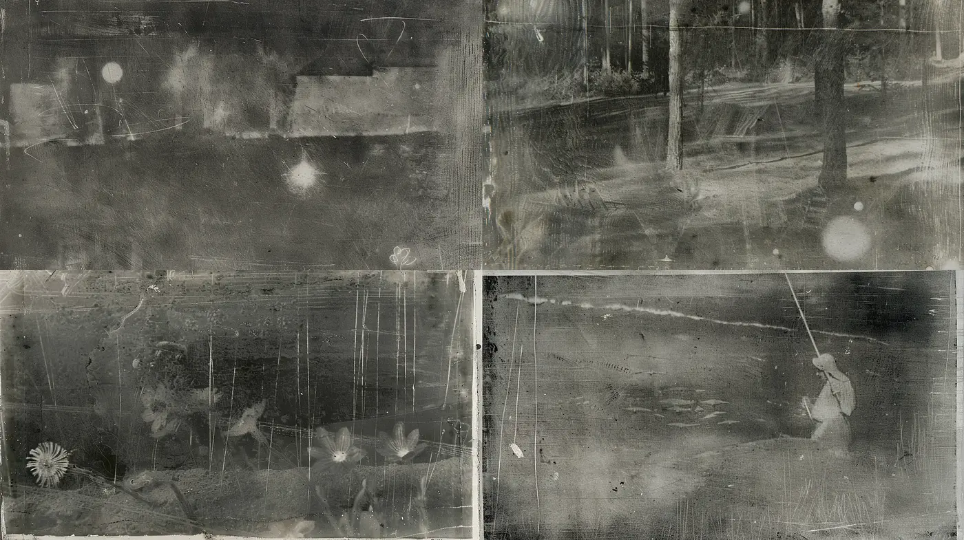 Ethereal Monochrome Visions: A Consistent Exercise in Muted Tones and Abstract Expression - Midjourney sref style