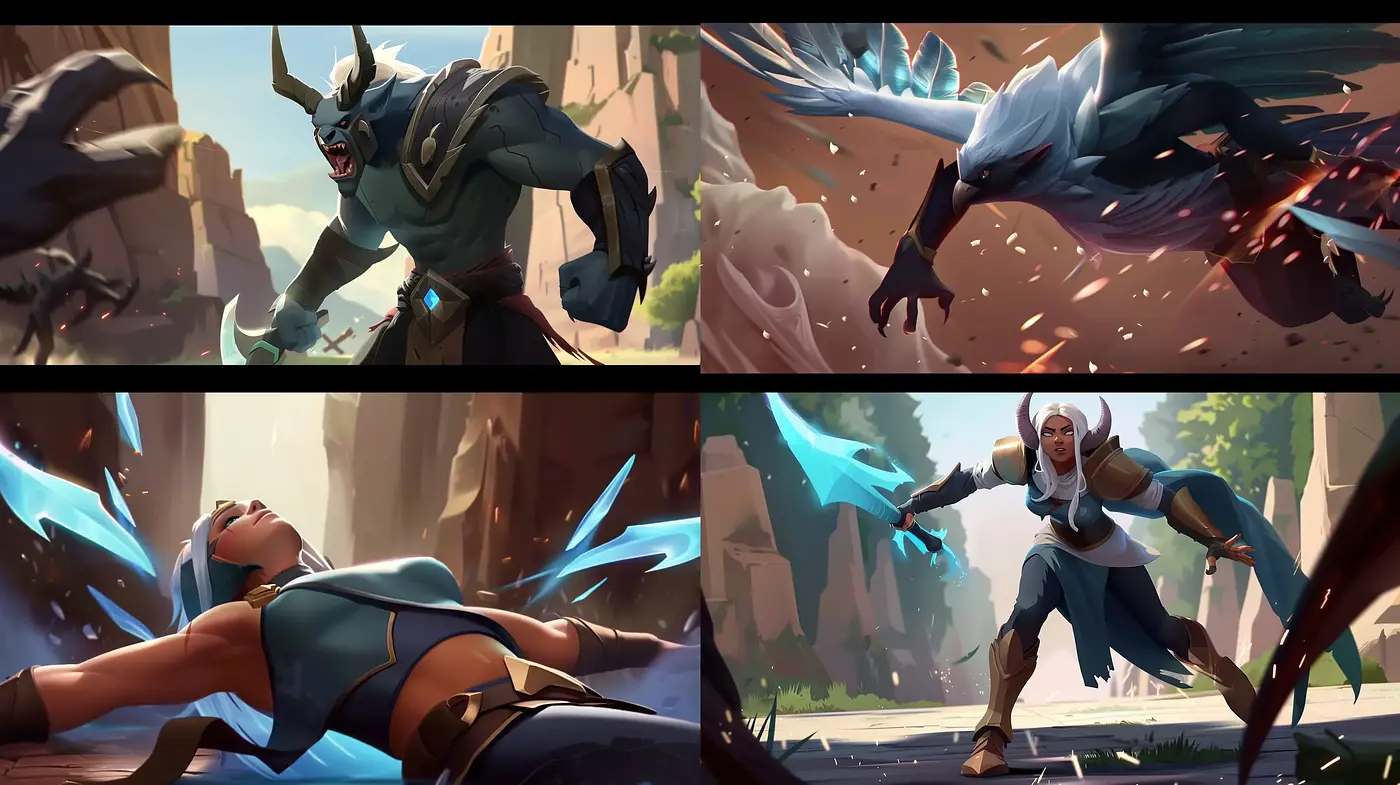Dynamic Comic-Inspired Action Renderings with a Mythical Essence - Midjourney sref style