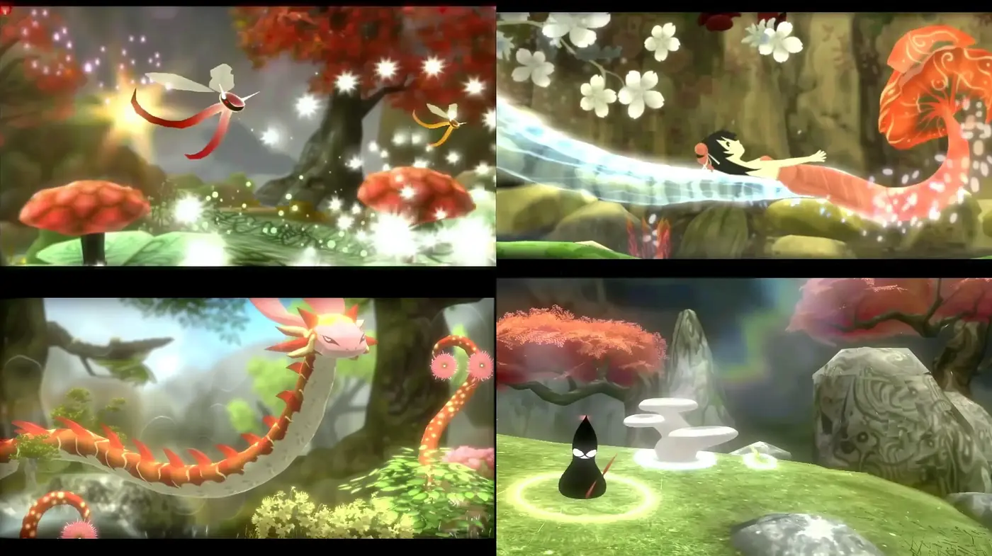 Enchanted Whimsical Landscapes with Ethereal Creatures - Midjourney sref style