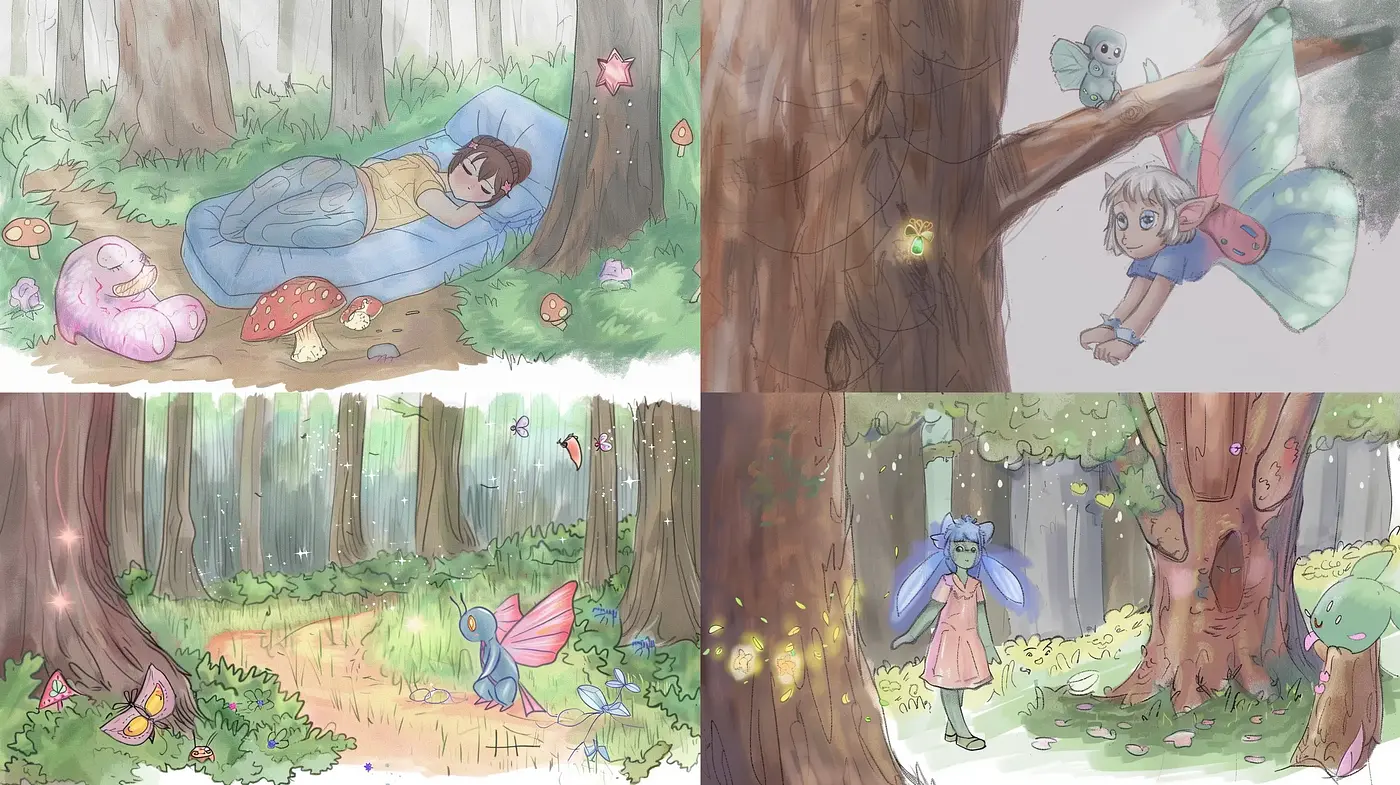 Enchanted Forest Whimsy: A Watercolor Tale - Midjourney sref style