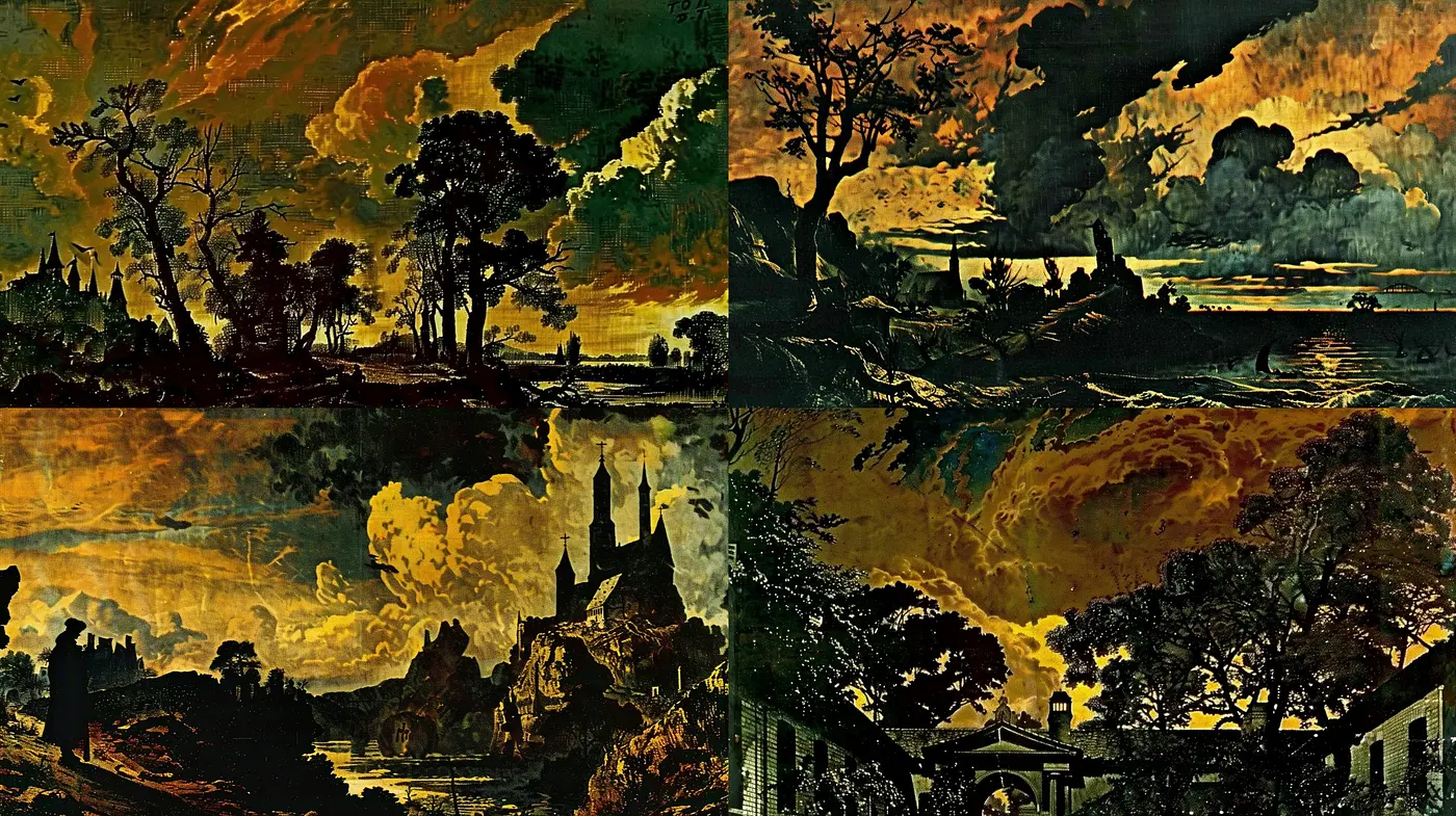 Ethereal Twilight Tones in Surrealistic Dreamscapes - Midjourney sref style