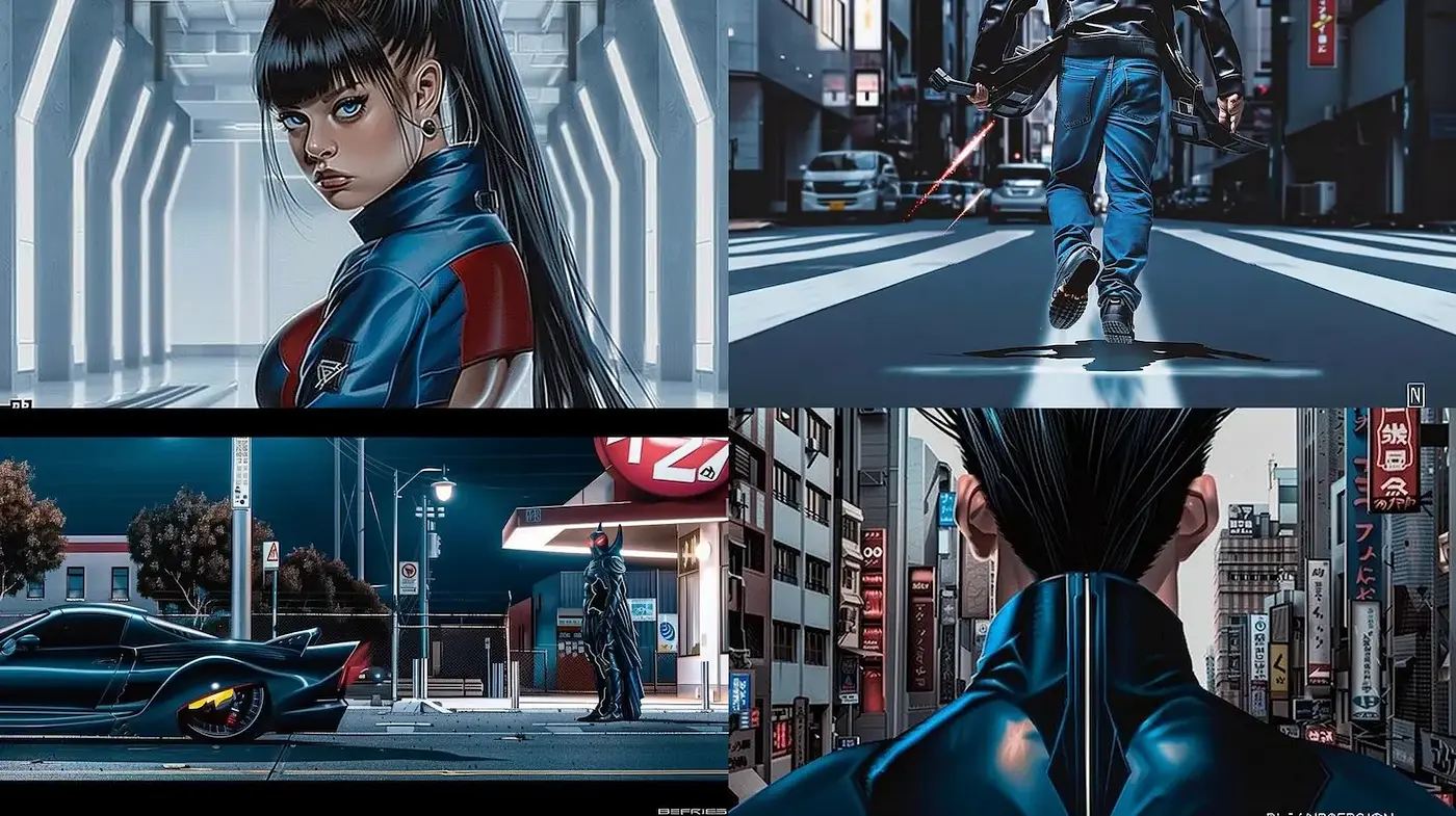 Futuristic Cyberpunk Aesthetic with Urban Elements - Midjourney sref style