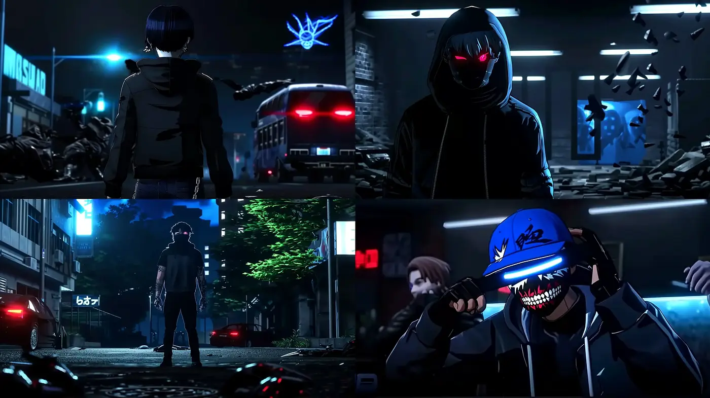 Gritty Cyberpunk Urban Vision - Midjourney sref style