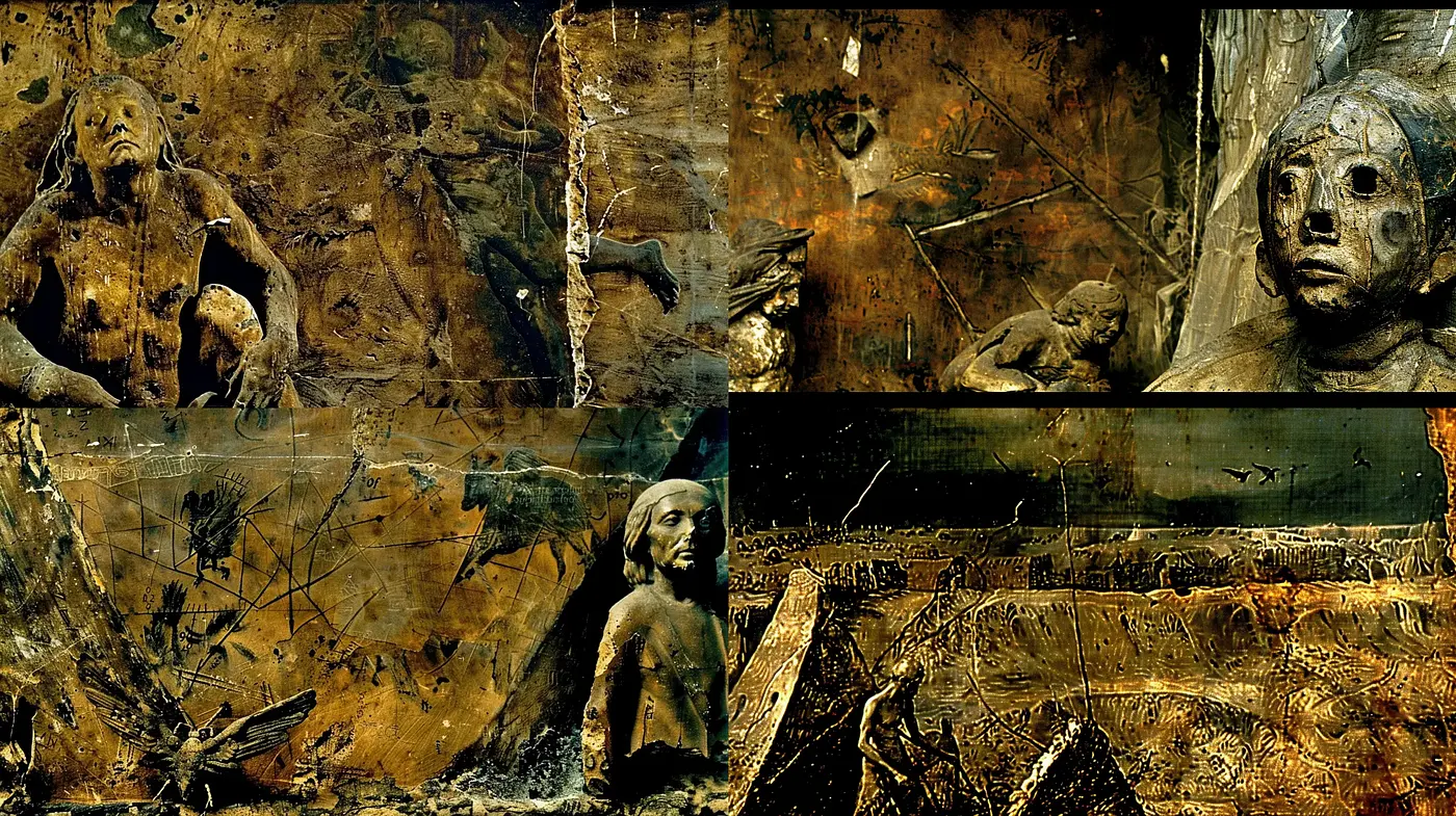 Abstract Dystopian Reliquary - Midjourney sref style