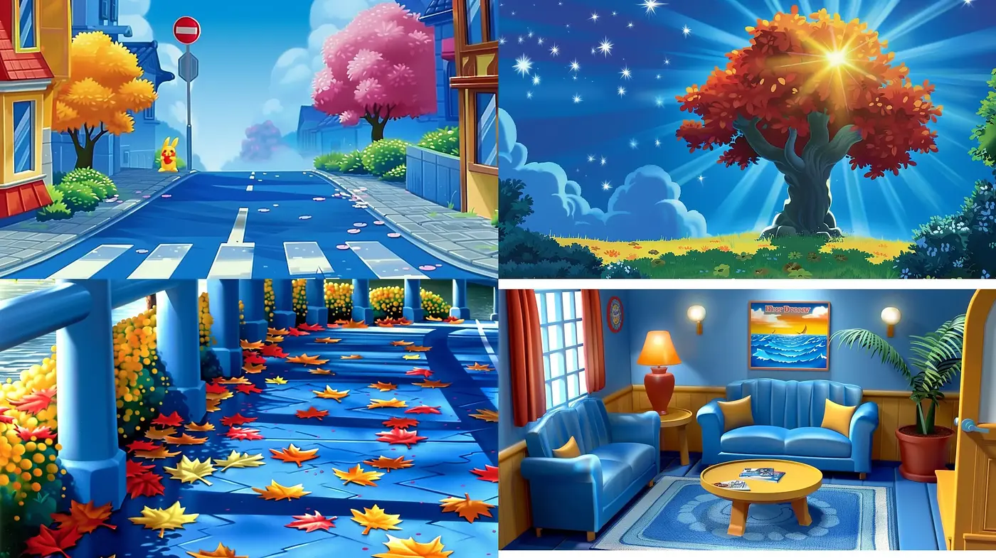 Vibrant Storybook Vistas with a Magical Luminescence - Midjourney sref style