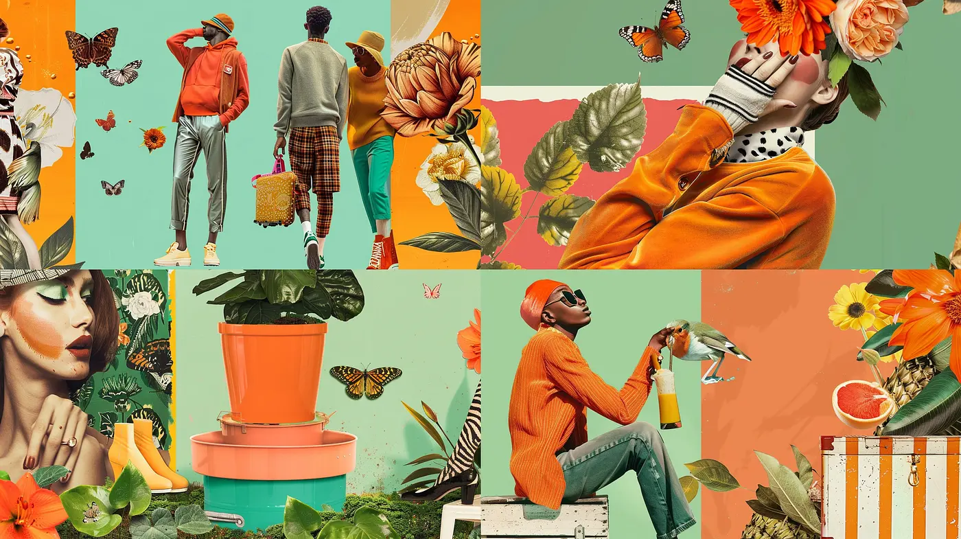 Eclectic Fusion of Botanical and Vintage Aesthetics with a Contemporary Twist - Midjourney sref style
