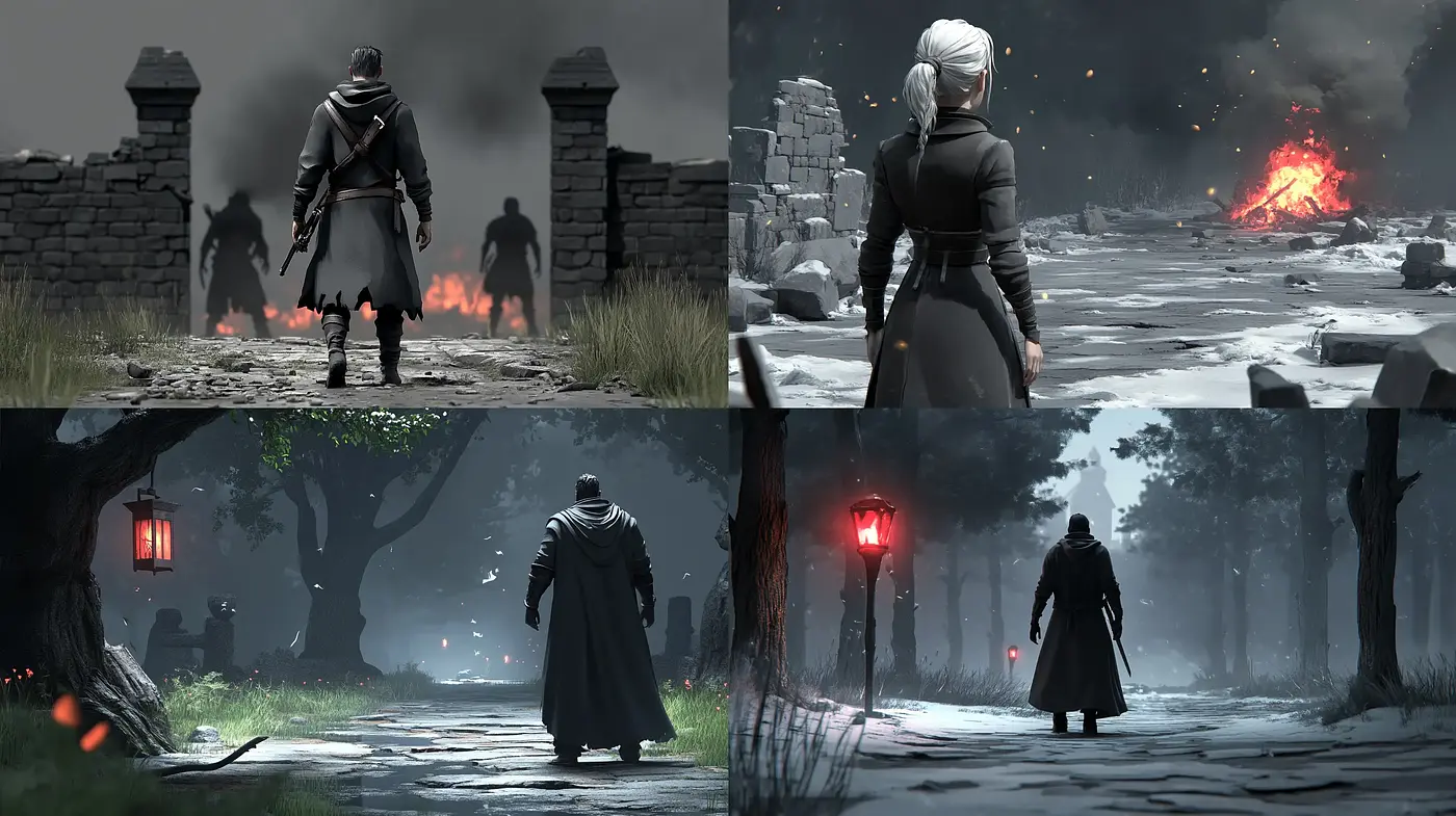Ethereal Twilight: A Cinematic Interpretation of a Mysterious Quest - Midjourney sref style
