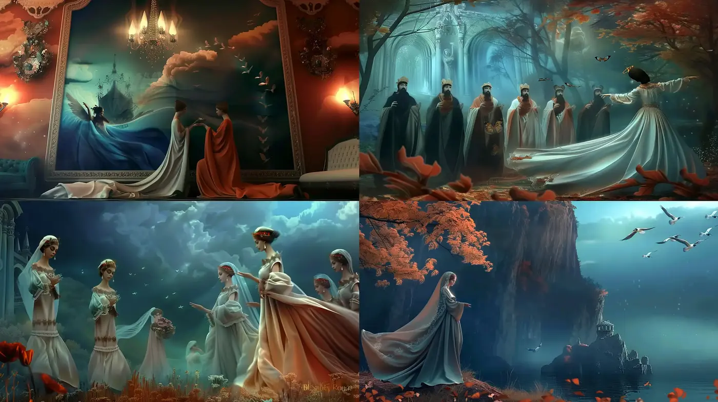 Ethereal Dreamscapes with a Surreal Romantic Touch - Midjourney sref style