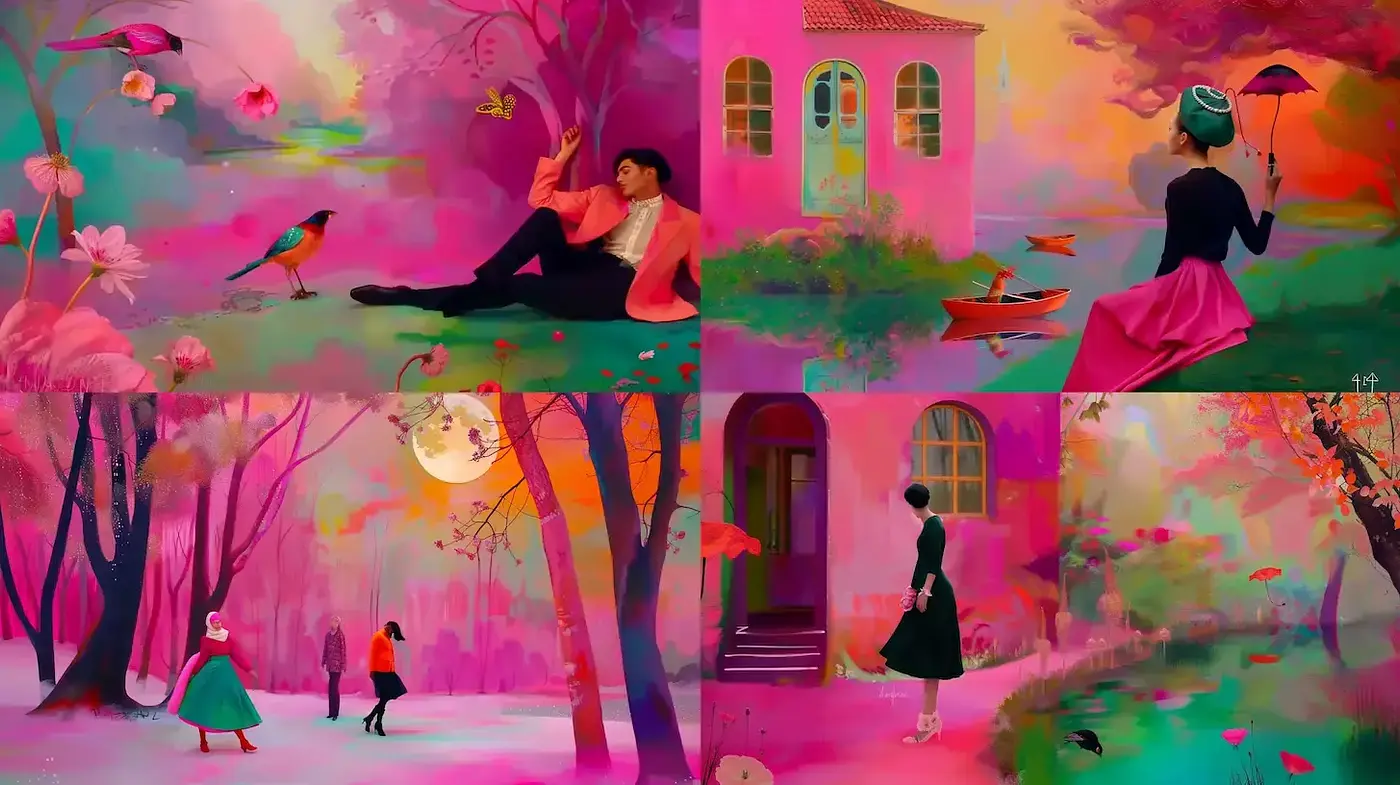 Vibrant and Whimsical Dreamscapes with a Touch of Nostalgia - Midjourney sref style
