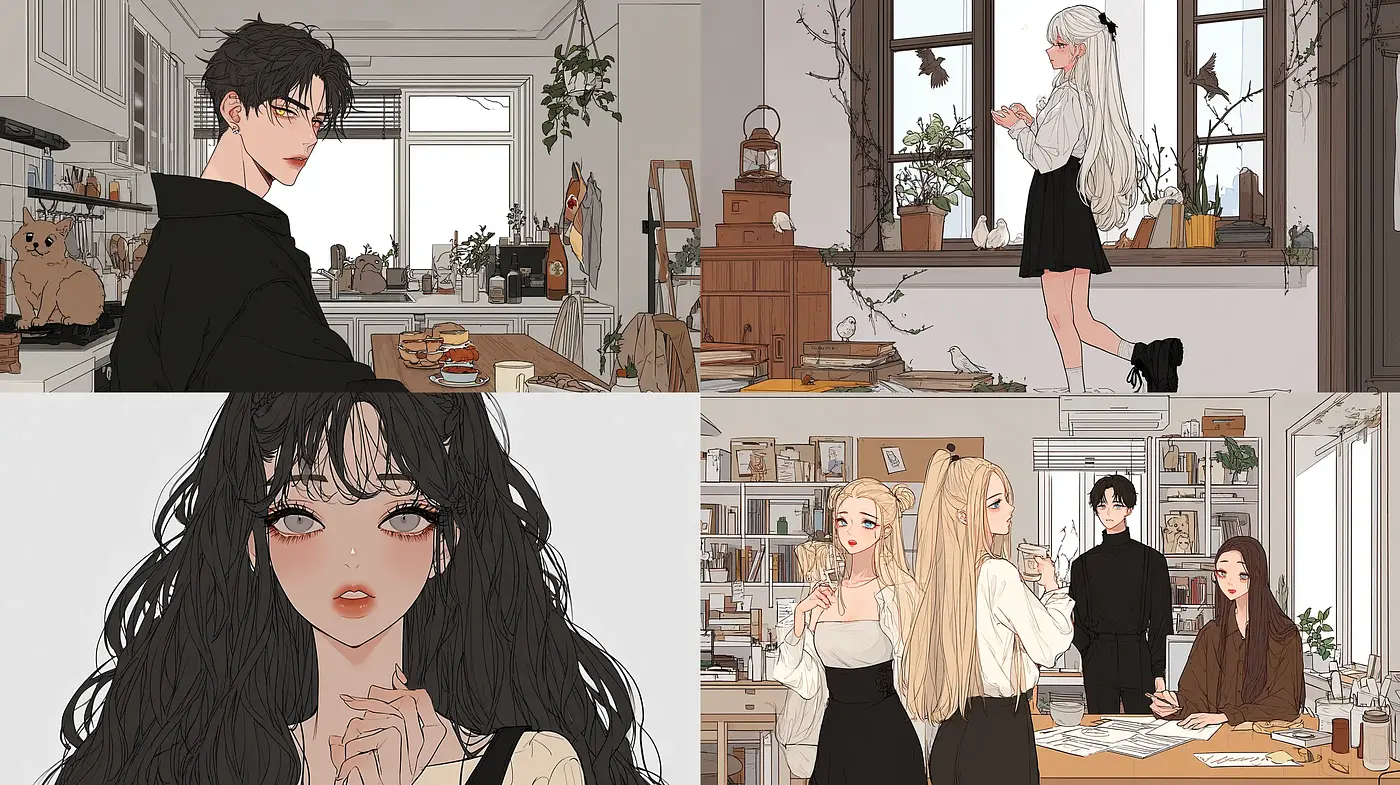 Whimsical and Nostalgic Artistic Style with Subtle Anime Influences - Midjourney sref style