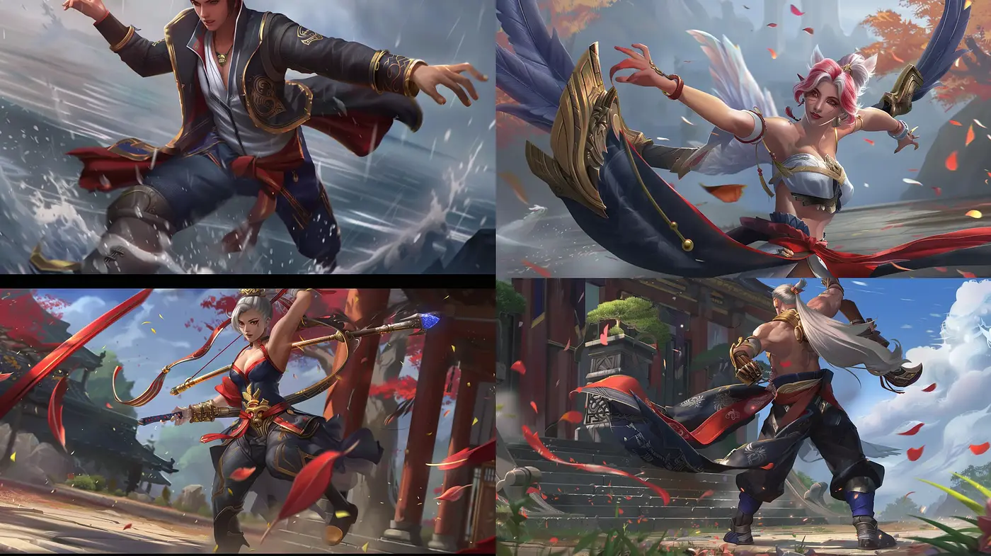 Dynamic Elegance with Motion-Inspired Vivid Hues - Midjourney sref style