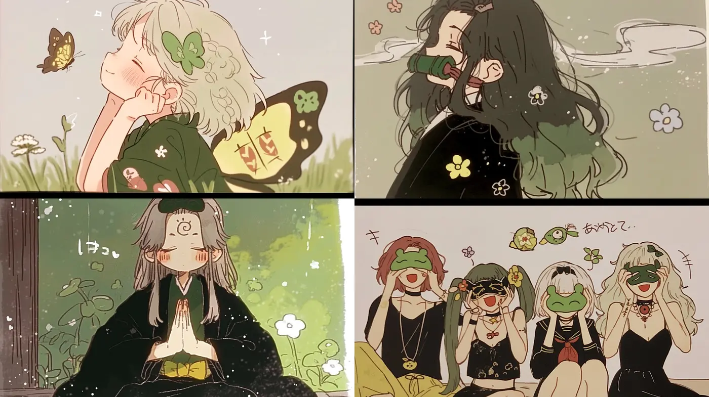 Whimsical Anime-Inspired Illustrations with Pastel Tones and Expressive Line Work - Midjourney sref style