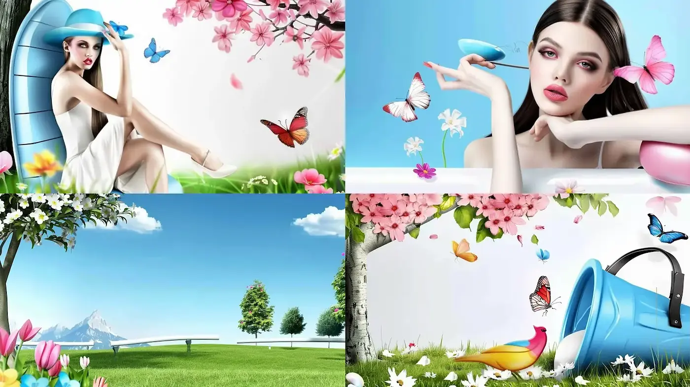 Vibrant and Whimsical Nature-Inspired Aesthetic with Surreal Elements - Midjourney sref style