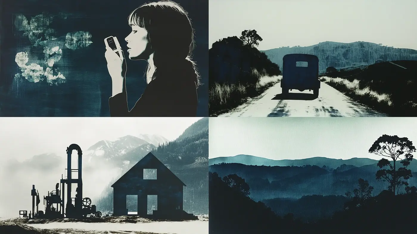 Monochromatic Ethereal Landscapes with a Cinematic Touch - Midjourney sref style