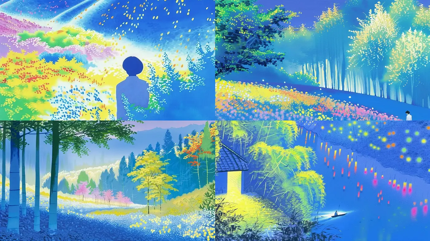 Ethereal Dreamscape in Vivid Impasto Brush Strokes - Midjourney sref style