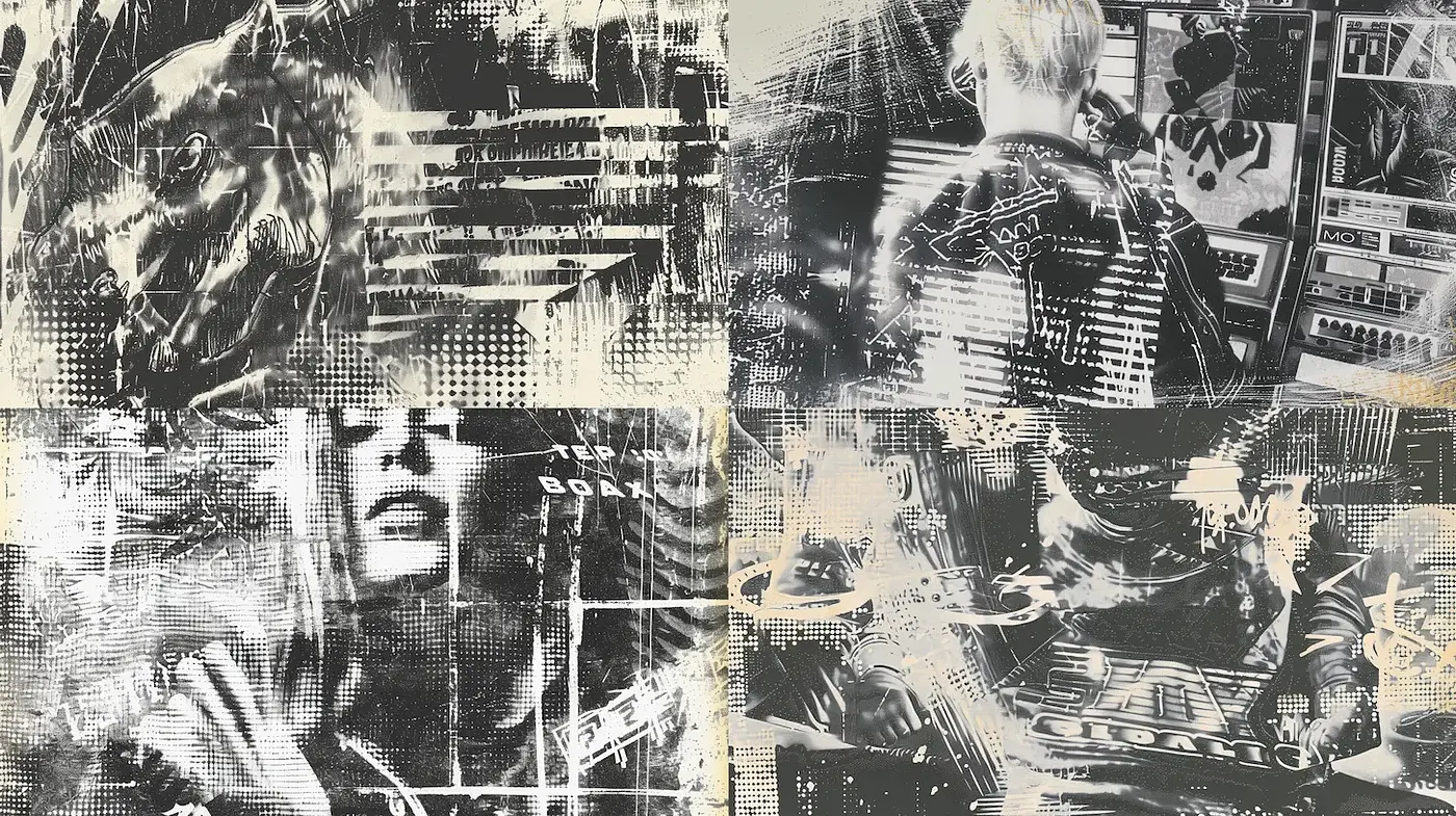 Multifaceted Urban Noir with a Grunge Touch - Midjourney sref style