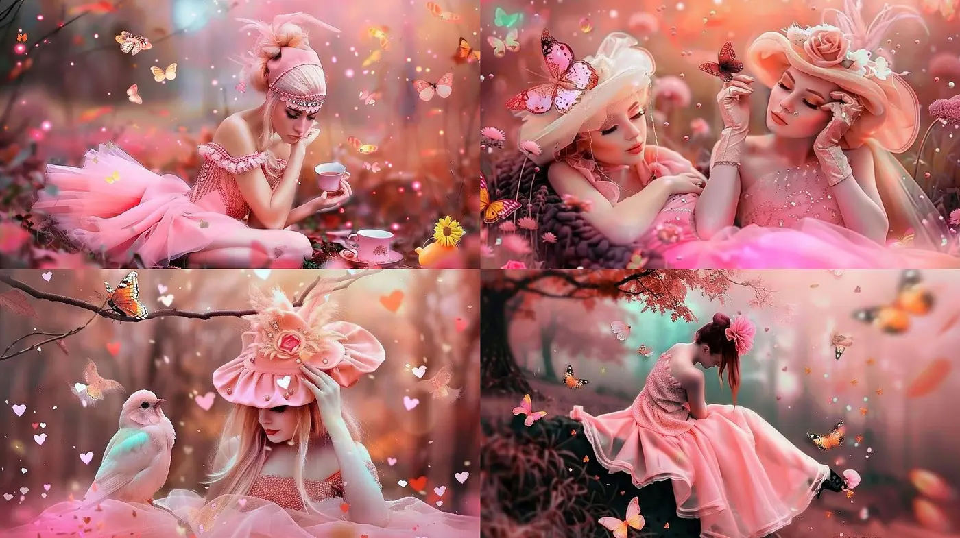 Whimsical Dreamland: A Harmonious Blend of Surrealism and Romanticism in Pastel Hues - Midjourney sref style