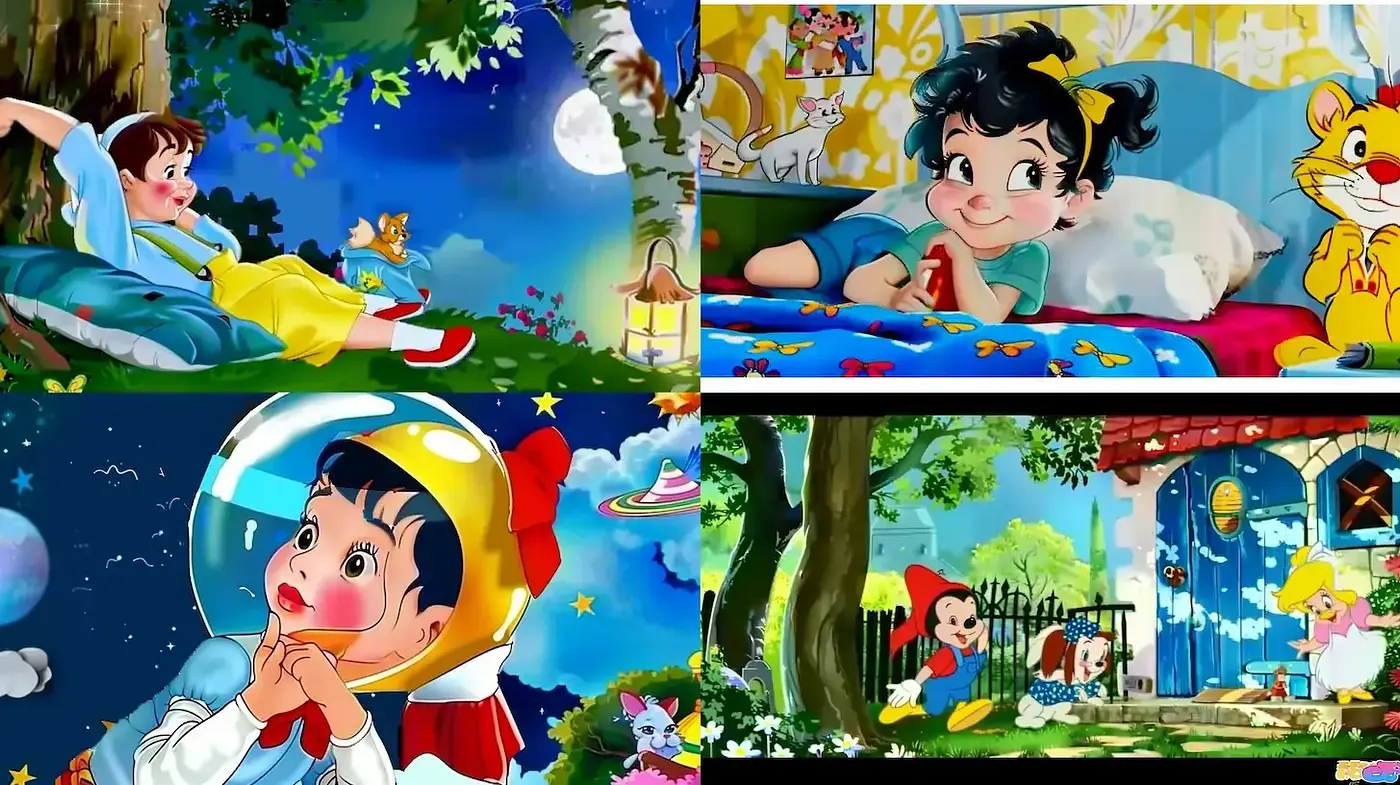 Whimsical and Playful Illustrations with Retro Charm - Midjourney sref style