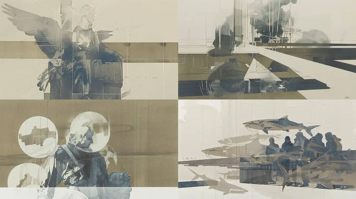 Interpreting Modernity Through Futuristic and Abstract Forms - Midjourney sref style