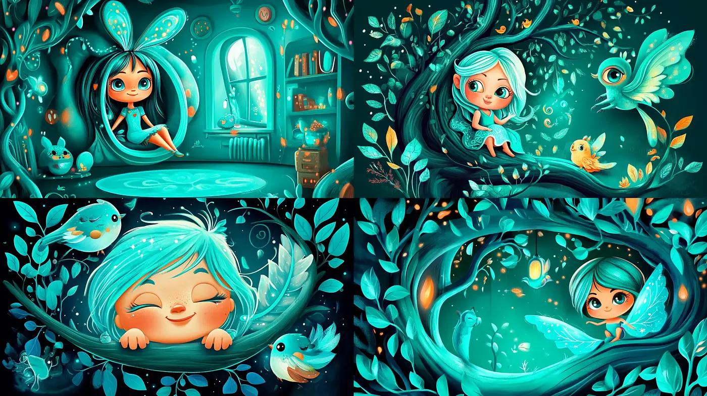 Enchanting Aqua Fantasy: A Dive into Whimsical Imaginative Worlds - Midjourney sref style