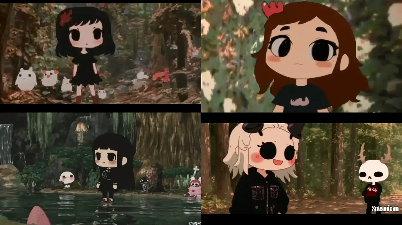 Chibi-style Fantastical Forest Reverie with Rich Earth Tones - Midjourney sref style