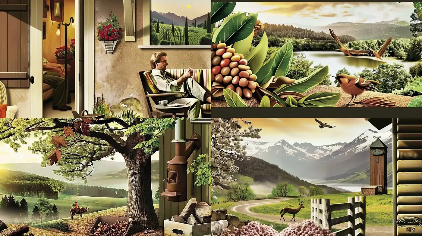 Idyllic Pastoral Panoramas with a Storybook Essence - Midjourney sref style