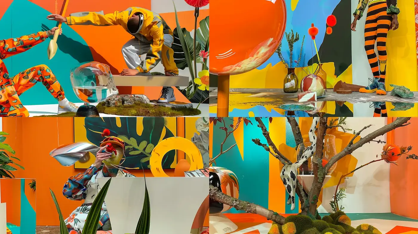 Vibrant and Playful Contemporary Art Inspired by Surrealism - Midjourney sref style